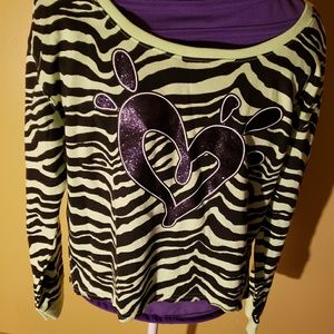 Animal print sweat shirt